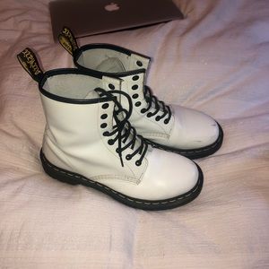 Dr. Marten white Jadon boots, US size 8